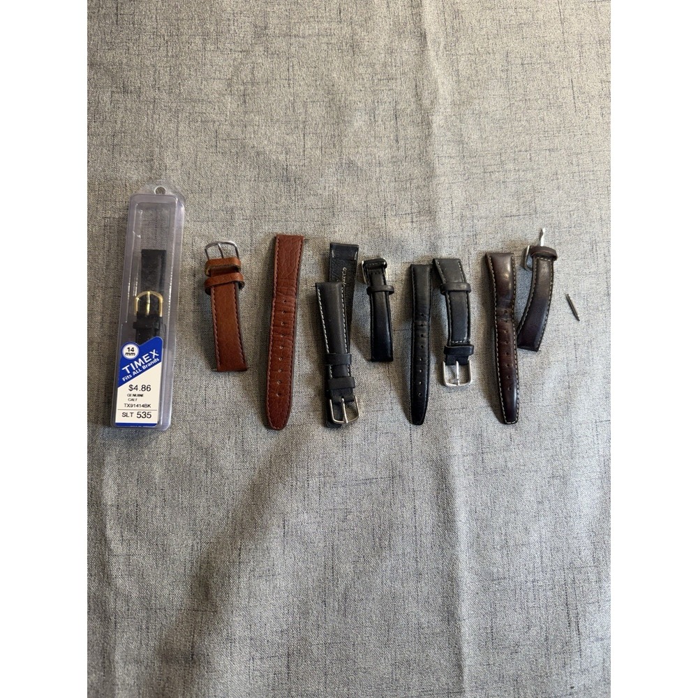Mix Of Watch Leather Watch Bands. As Is.